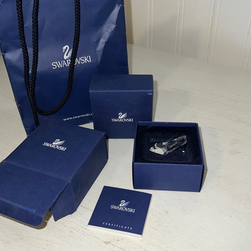 Swarovski Crystal Memories Cinderella high heel shoe NIB w/COA & bag